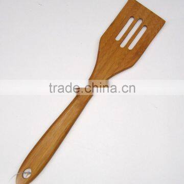 Durable bamboo slotted spatula