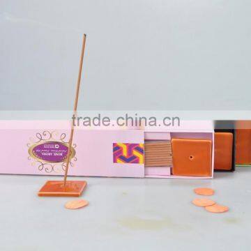 Home Decoration Incense Stick With Ceramic Holder and Color Paper Box photo-3