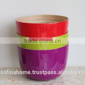 Set of 1 Bamboo Salad Bowl and 2 Bamboo Salad Servers photo-2