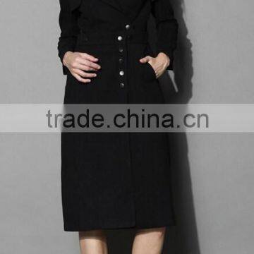 Multi-way wear Coat and Skirt Set in Red,women removable dress Coat,women knee length fitted long Coat