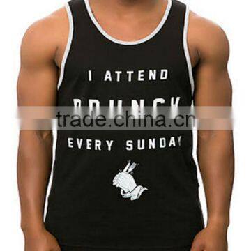 High Quality Discharge Printed Tank Top