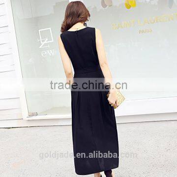 New Fashion Latest Design Lady Sexy Chiffon Maxi Dresses,long Dress With Waist Belt Women photo-5