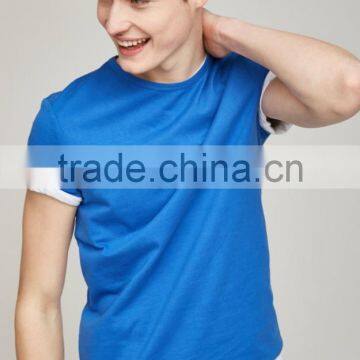 100% Cotton Plain Round Neck Slim Fit Tee Shirt Man T-shirt photo-5