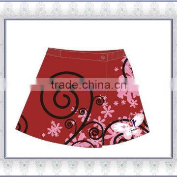 Newest Performance sports skorts,sublimation netball skorts