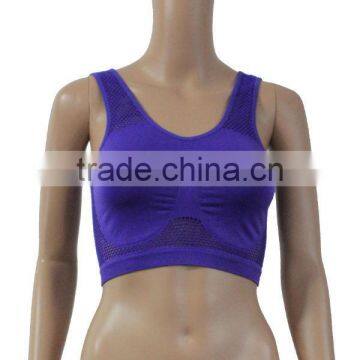 Seamless padded sports bra