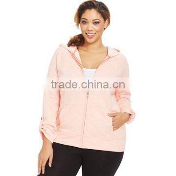 Sport Plus Size Raglan-Sleeve Zip-Up Hoodie