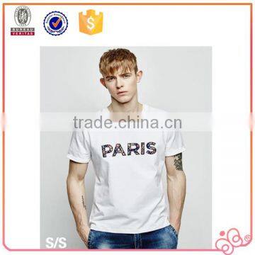 Fashion EMB T- shirt Men's round neck T-shirt White color