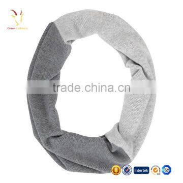 Girl Colorful Grey White Knitted Neck Tube Head Cashmere Scarf