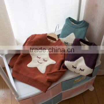 S15223A Wholesale kids cotton knit sweater new autumn children's sweater