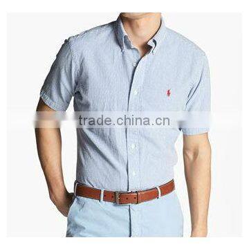 men plain dyed cotton slim fit casual shirt