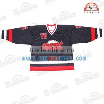 Goalie Cut High Quality Custom Sublimated Ice Hockey Jersey Wholesale From China photo-5