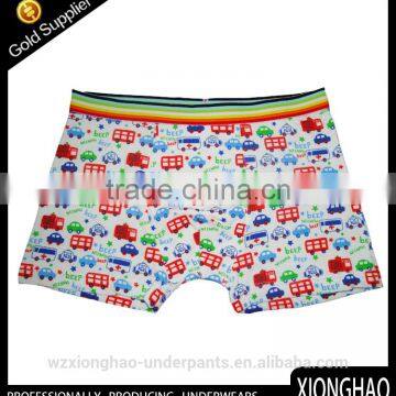 Shiny Green Cute Short Boxer 15 Years Boys in Underwear With Cartoon Printing photo-2
