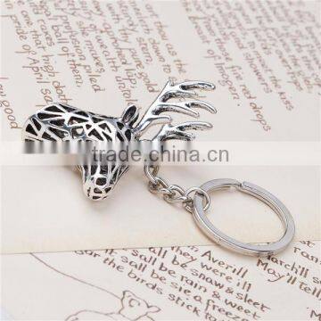 3D Keychain & Keyring Deer Animal Antique Silver 8.8cm photo-3