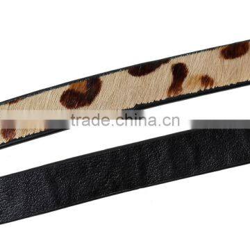 Real leather Horsehair Jewelry Rope Multicolor Leopard Print 11.5mm( 4/8"), 1 Yard