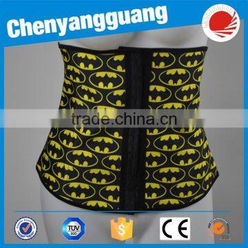 CYG-graffiti pattern waist trainer 4 steel bones cincher