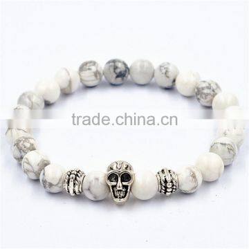 Fashion Skull Head Bead Bracelet for Men Women European Style Bead Bracelet photo-4