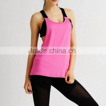 Wholesale prices simple design ladies long vest tops with reasonable price