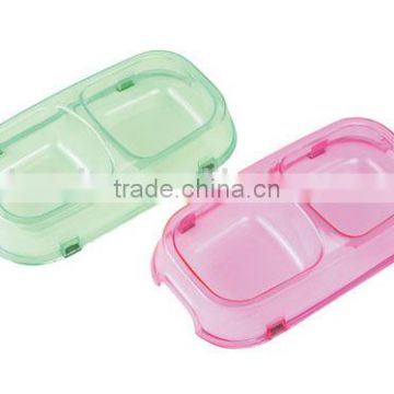 Dog Food Water Bowls Plastic Double Pet Bowls