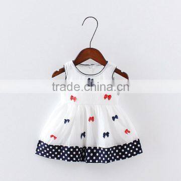 Summer Kids Dress Girls New Fashion Small Bow Striped Dress Princess Dress Girls Baby Girl Clothes