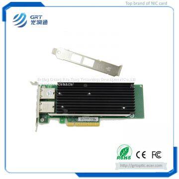 F1002T PCIe 10G  2-Port RJ45 Intel X540 Fibre Optic NIC Network Card for Server Switch