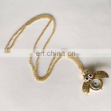 New Color Vogue Wholesale Girls USA Flag Owl Pendant Necklace Jewelry Watch