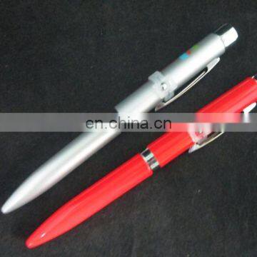 plastic +metal good quality led projector logo pen