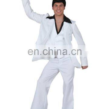 Mens disco costume hot sale white high quality halloween costume wholesale AGM2534