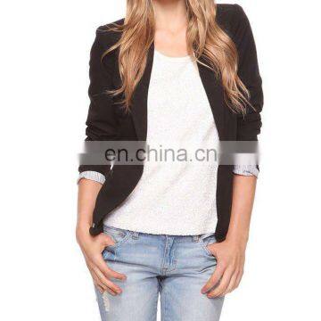 CHEFON Leatherette Trim Blazer CFJ012