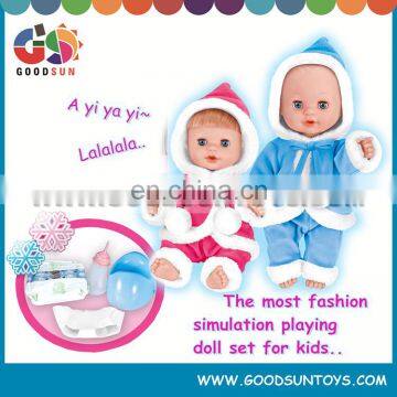 14 inch vinyl drink water girl pee doll toy interesting learning toy doll set