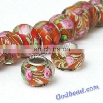 526 loely glass bead wholesale handmade murano lampwork glass european beads fit for charm bracelets