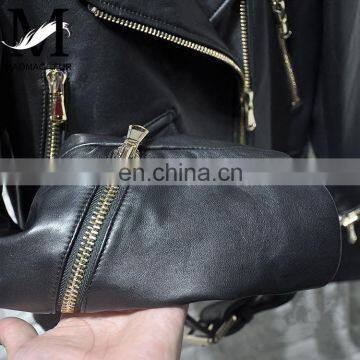High Fashion Real Leather Jacket Woman Cheap Short Leather Spring Jackets Women photo-4