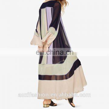 2017 New Arrivals Chinese Clothing Manufacturers Long Sleeve Latest Design Muslim Evening Dress photo-3
