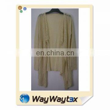 OEM China supplier jacquard pattern cardigan sweater for woman