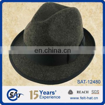 man high quality wool felt hat trilby hat fedora hat