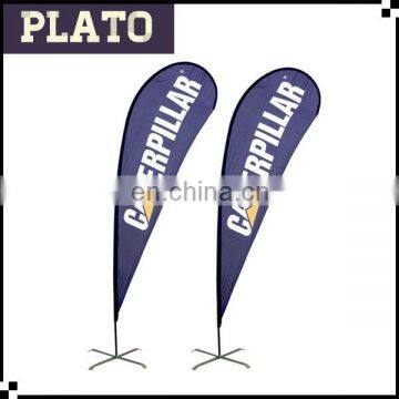 Fiberglass Beach Flag Polyester Teardrop Banner For Advertising