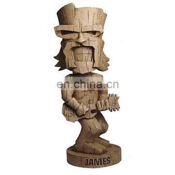 High Quality resin wood bobble head figurine