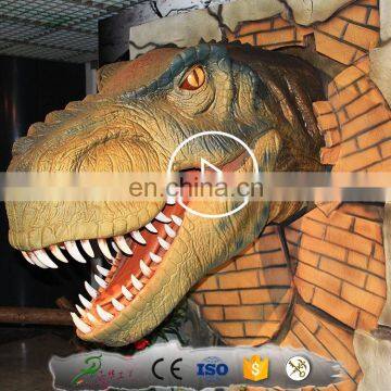 2016 Amusement Park Life Size Handmade Animatronic Dinosaur Head