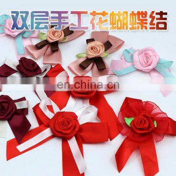 Rose Satin Ribbon Bow