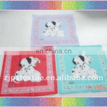 Lovely Doggie Printing Cotton Hanky