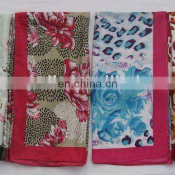 Luxury silklike polyester satin square scarf