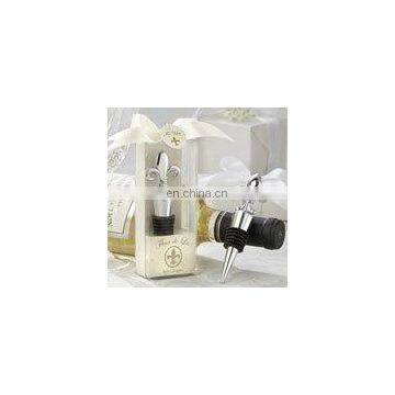 "Fleur-de-Lis" Elegant Chrome Bottle Stopper