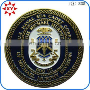 Factory branded custom logo metal souvenir coin