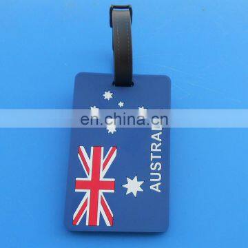 Australian national flag travel holiday luggage tag with blank plastic strap