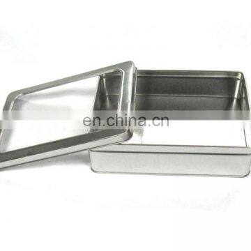 Plain Rectangular Gift Tin Box With Window photo-2