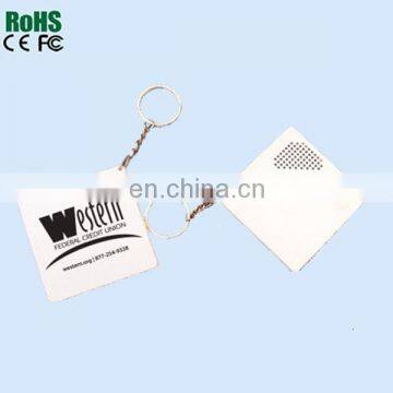 ABS Plastic Box Square Shape Custom Sound Keychain