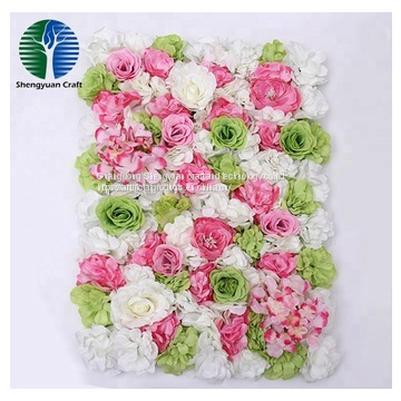China supplier new design artificial silk rose flower wall