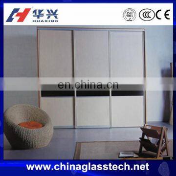 frosted glass Aluminum Frame Figured Tempered Closet Sliding Door