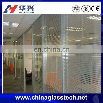 CE certificate heat and sound proof clear glass aluminium alloy frame sign for office door