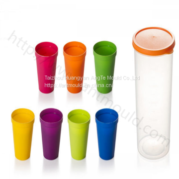 Creative travel portable rainbow cup 7 mould outdoor picnic plastic cup set mould juice cup handy cup mould