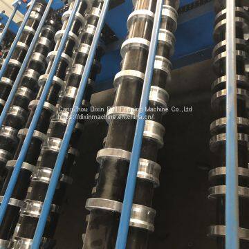 Export to Poland 1080 Trapezoidal Double Layer Roll Forming Machine With Post Guide Cutting photo-5